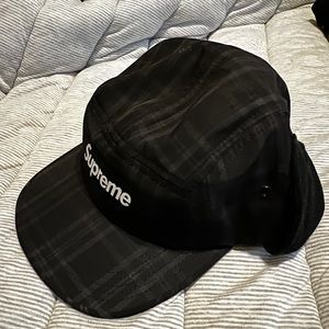 Supreme winter camp cap with earmuffs